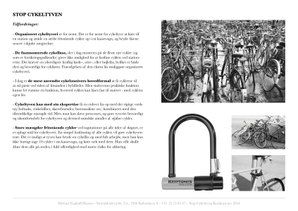 Stop cykeltyven, konkurrence, 2014, landsdækkende, design, bedste bud, vinderforslag, G4S, Politiet, Københavns Komune